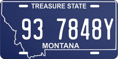 MT license plate 937848Y