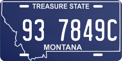 MT license plate 937849C