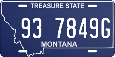 MT license plate 937849G