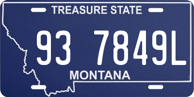MT license plate 937849L
