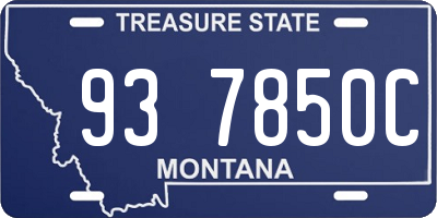 MT license plate 937850C
