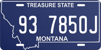 MT license plate 937850J