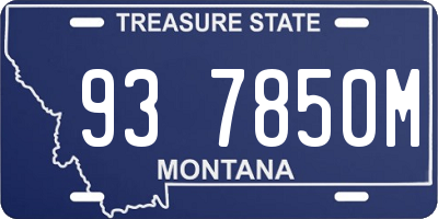 MT license plate 937850M