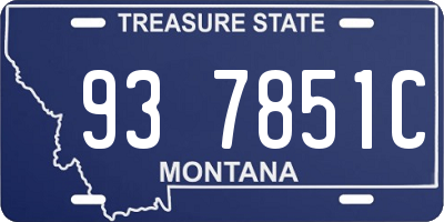 MT license plate 937851C