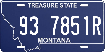 MT license plate 937851R