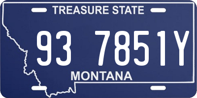 MT license plate 937851Y