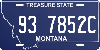 MT license plate 937852C