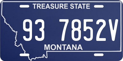 MT license plate 937852V