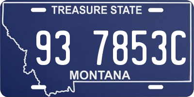 MT license plate 937853C