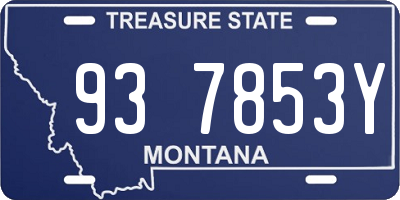 MT license plate 937853Y