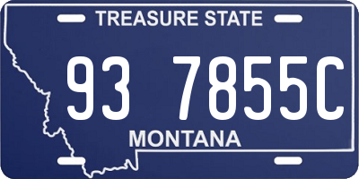 MT license plate 937855C