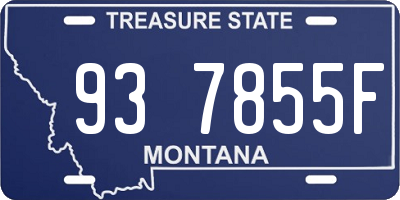 MT license plate 937855F