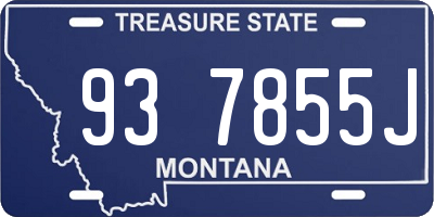 MT license plate 937855J