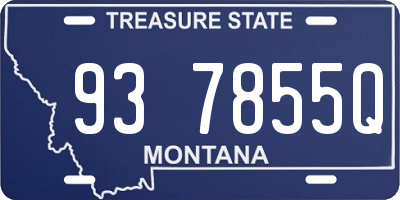 MT license plate 937855Q