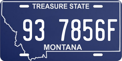 MT license plate 937856F
