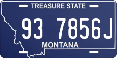 MT license plate 937856J