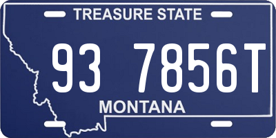 MT license plate 937856T
