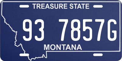 MT license plate 937857G