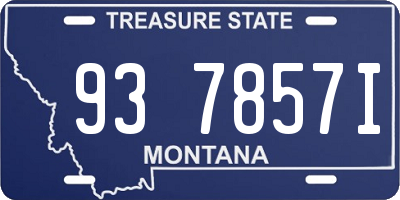 MT license plate 937857I