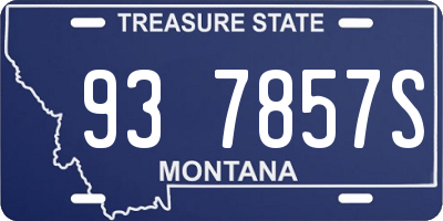 MT license plate 937857S