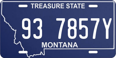 MT license plate 937857Y