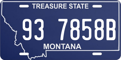 MT license plate 937858B