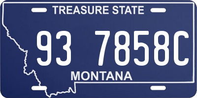 MT license plate 937858C