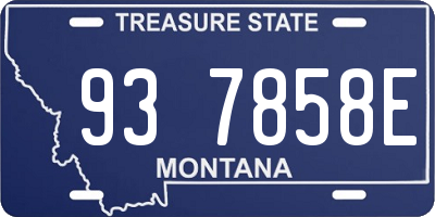 MT license plate 937858E