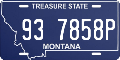 MT license plate 937858P