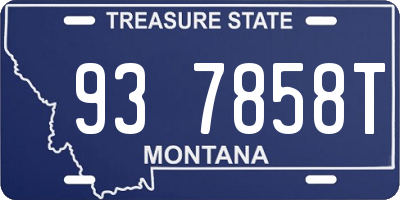 MT license plate 937858T