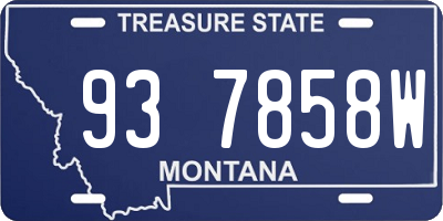 MT license plate 937858W