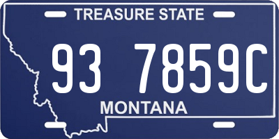 MT license plate 937859C