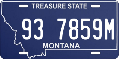 MT license plate 937859M