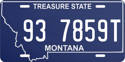 MT license plate 937859T