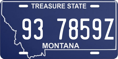 MT license plate 937859Z