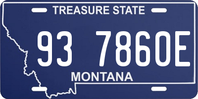 MT license plate 937860E