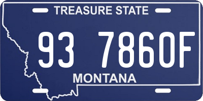 MT license plate 937860F