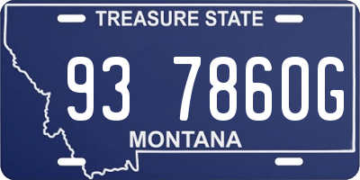 MT license plate 937860G