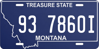 MT license plate 937860I
