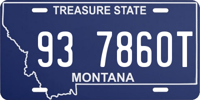 MT license plate 937860T