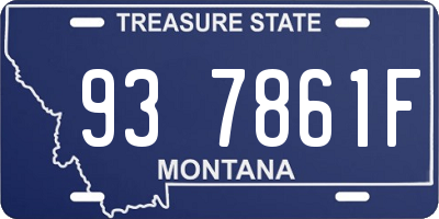 MT license plate 937861F