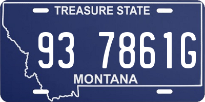 MT license plate 937861G
