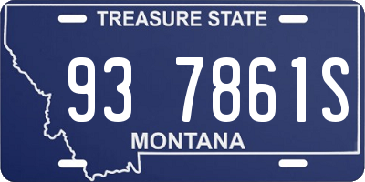 MT license plate 937861S
