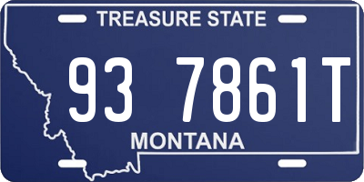 MT license plate 937861T