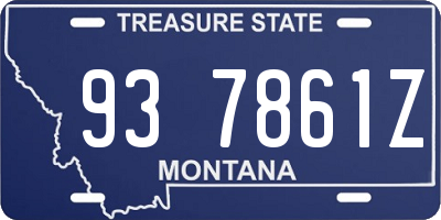 MT license plate 937861Z