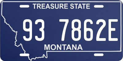 MT license plate 937862E