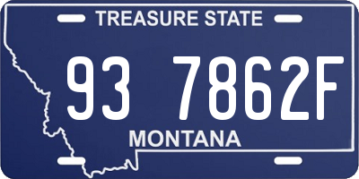 MT license plate 937862F