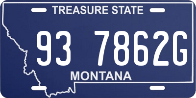 MT license plate 937862G