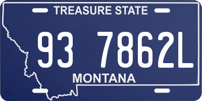 MT license plate 937862L