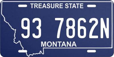 MT license plate 937862N